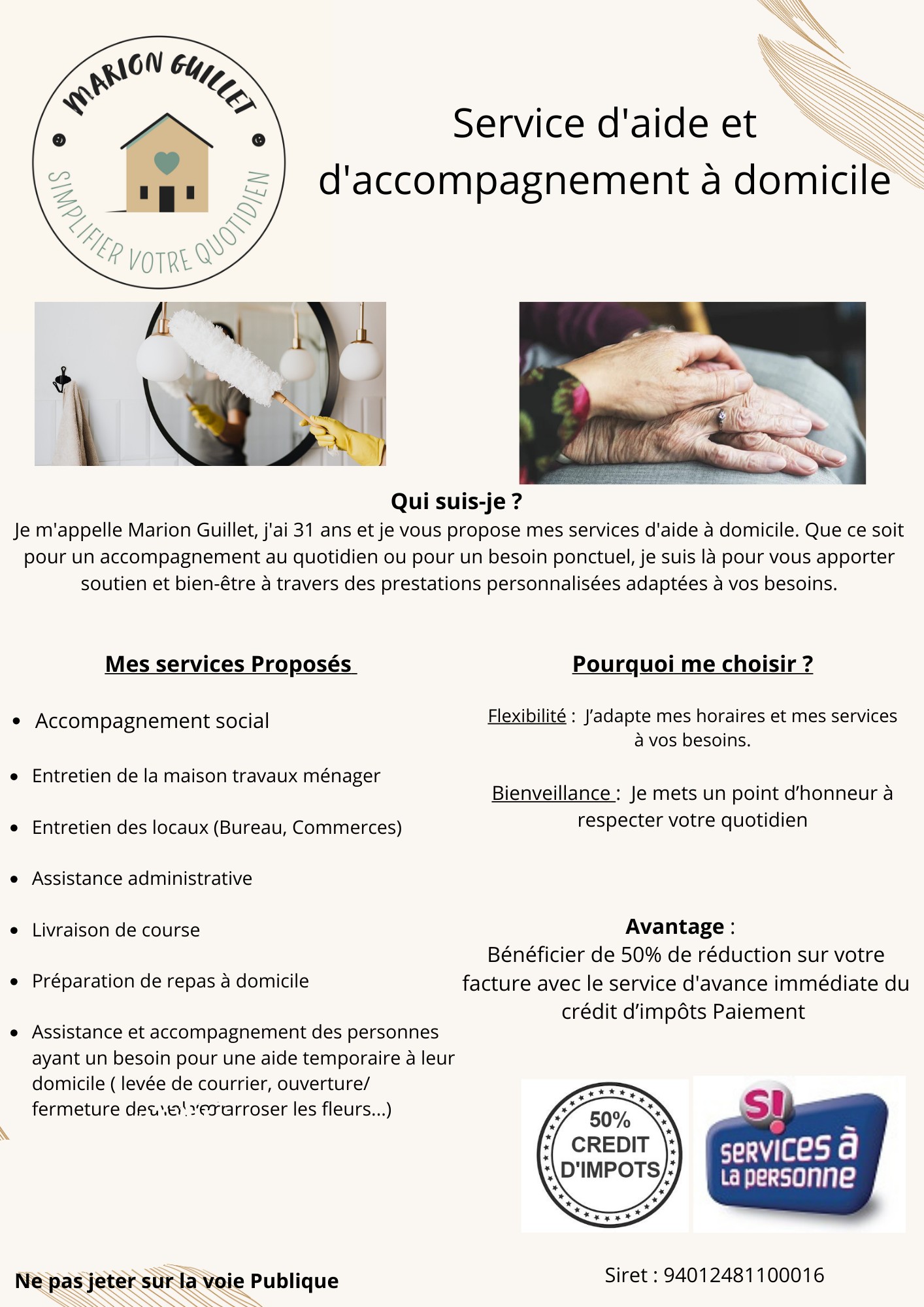 TREIZE SEPTIERS / Aide ménagère