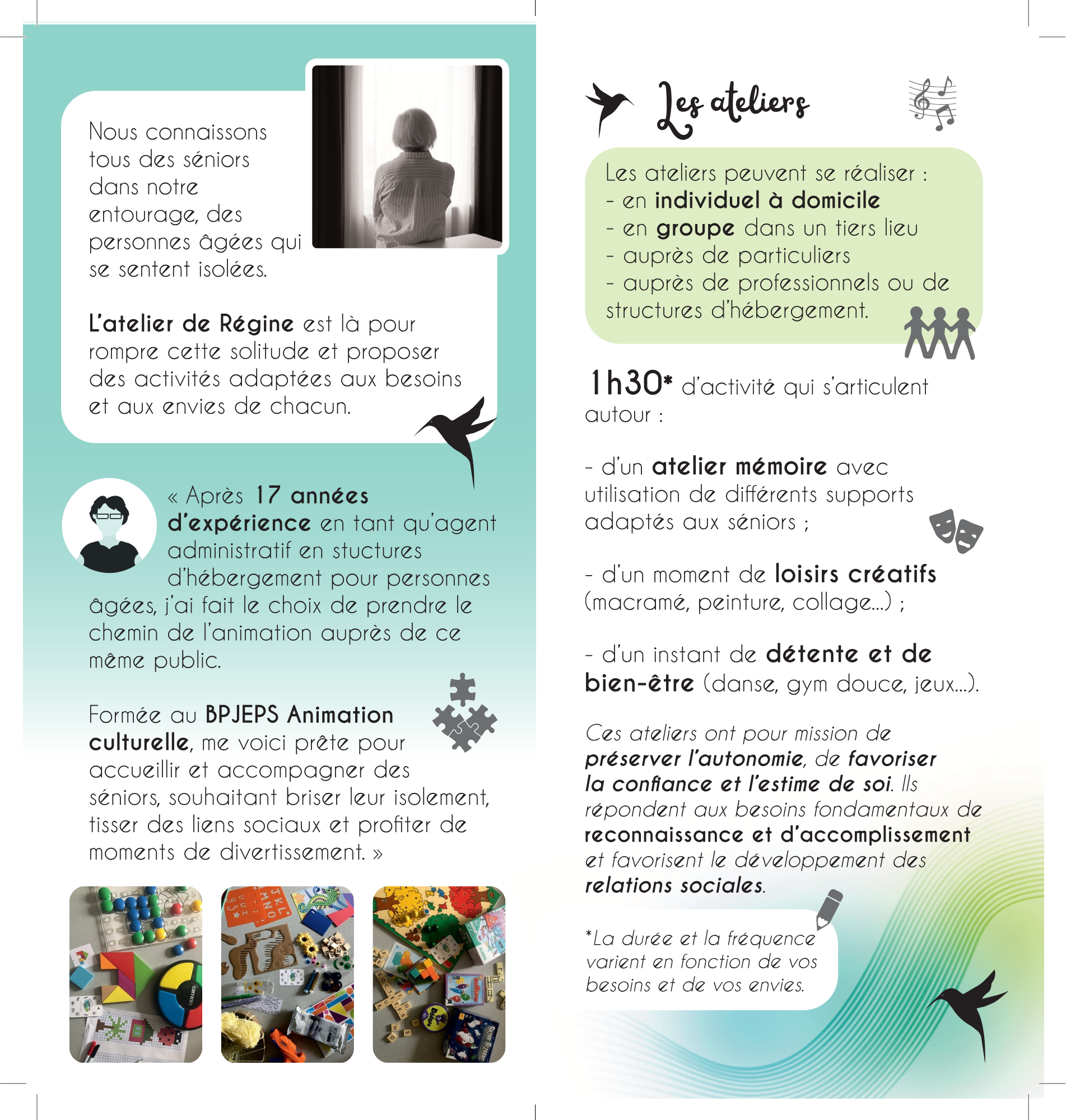 NORD ANGERS.BIERNE.SABLE / Ateliers mémoire, détente, loisirs