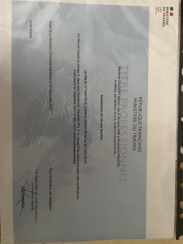 79360 / Auxiliaire de vie diplômé