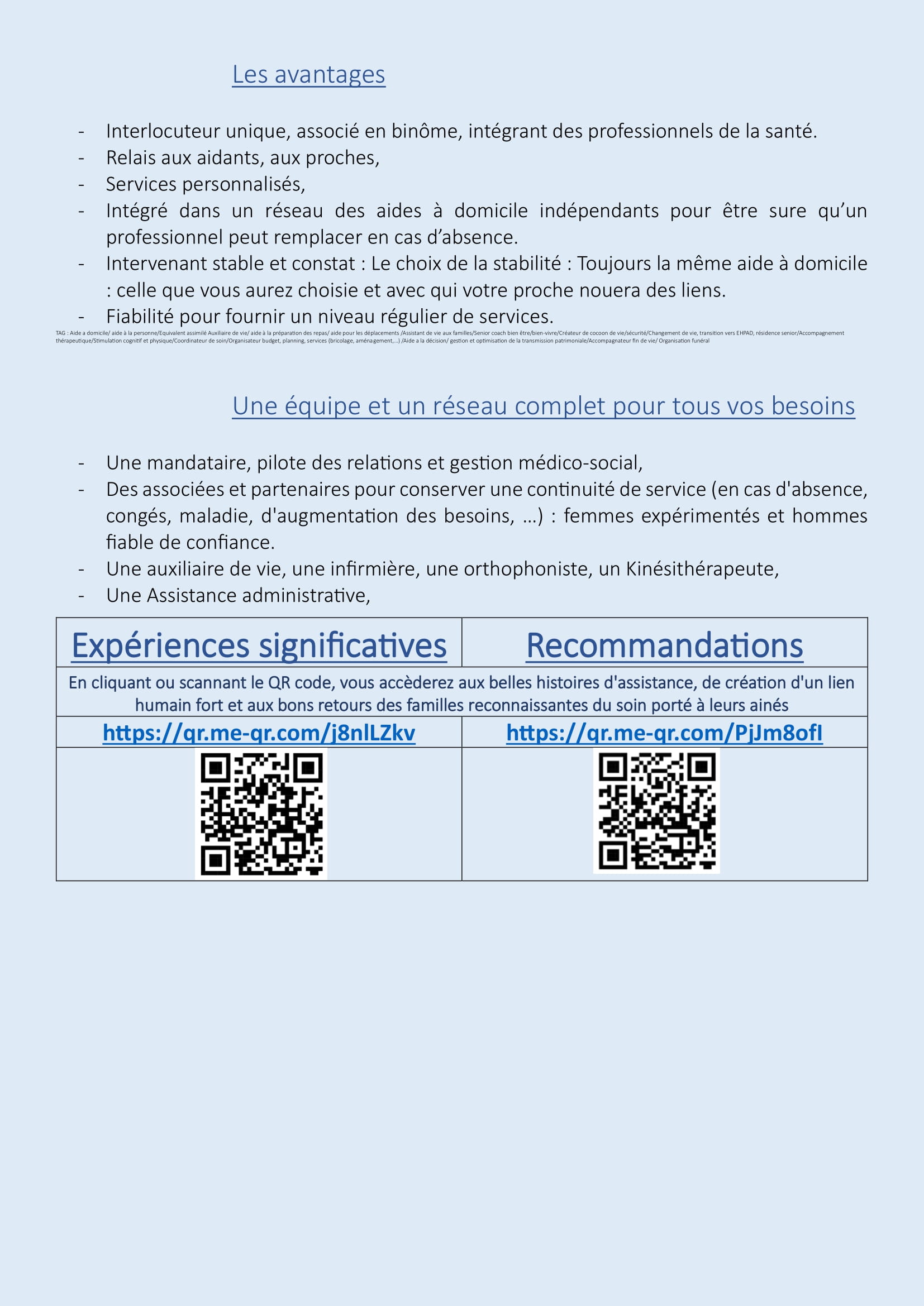 NANTES / Aides à Domicile, aidants auprès des seniors et des personnes handicapées