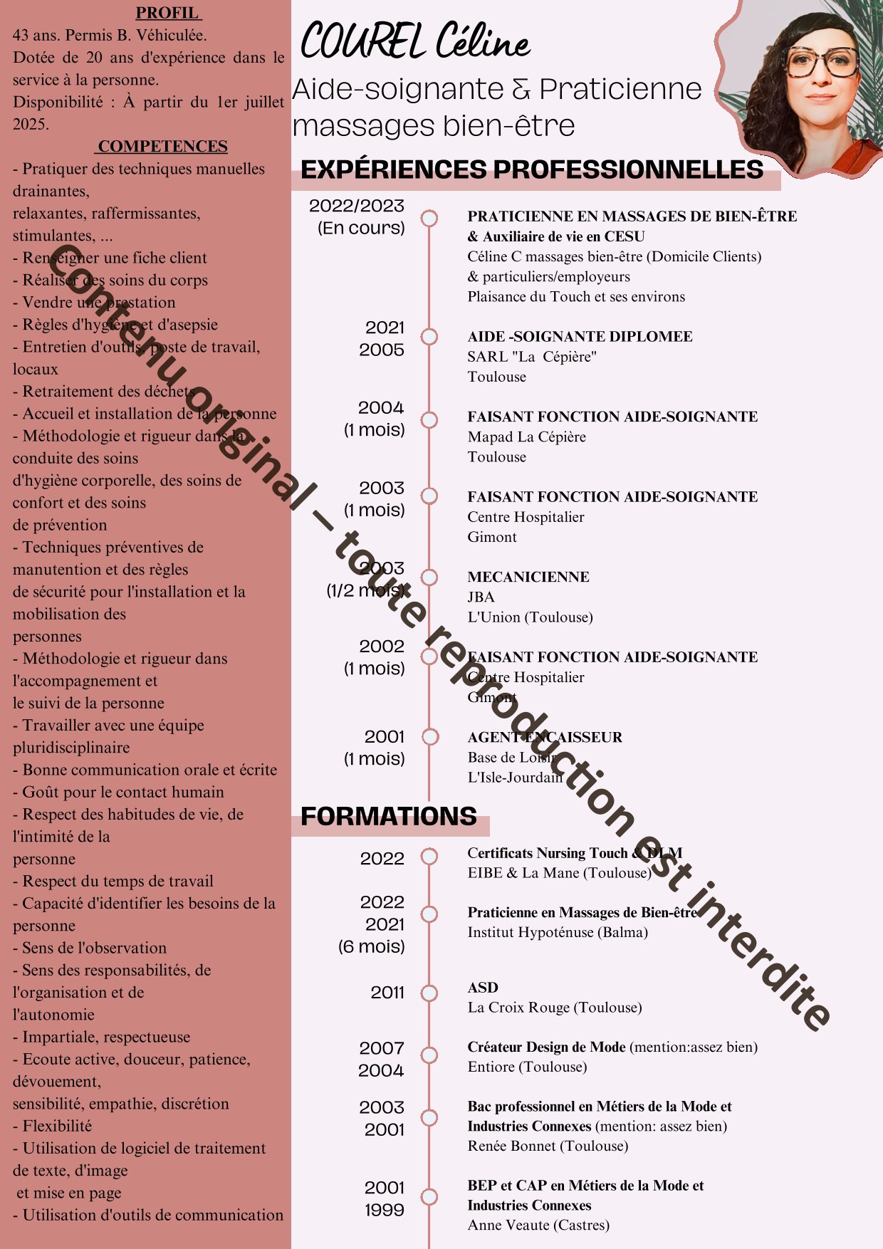 ~PLUS DE DISPONIBILITÉS~ 31830 / Accompagnante de vie spécialisée en soins et bien-être – 17 €/h net (tout inclus)