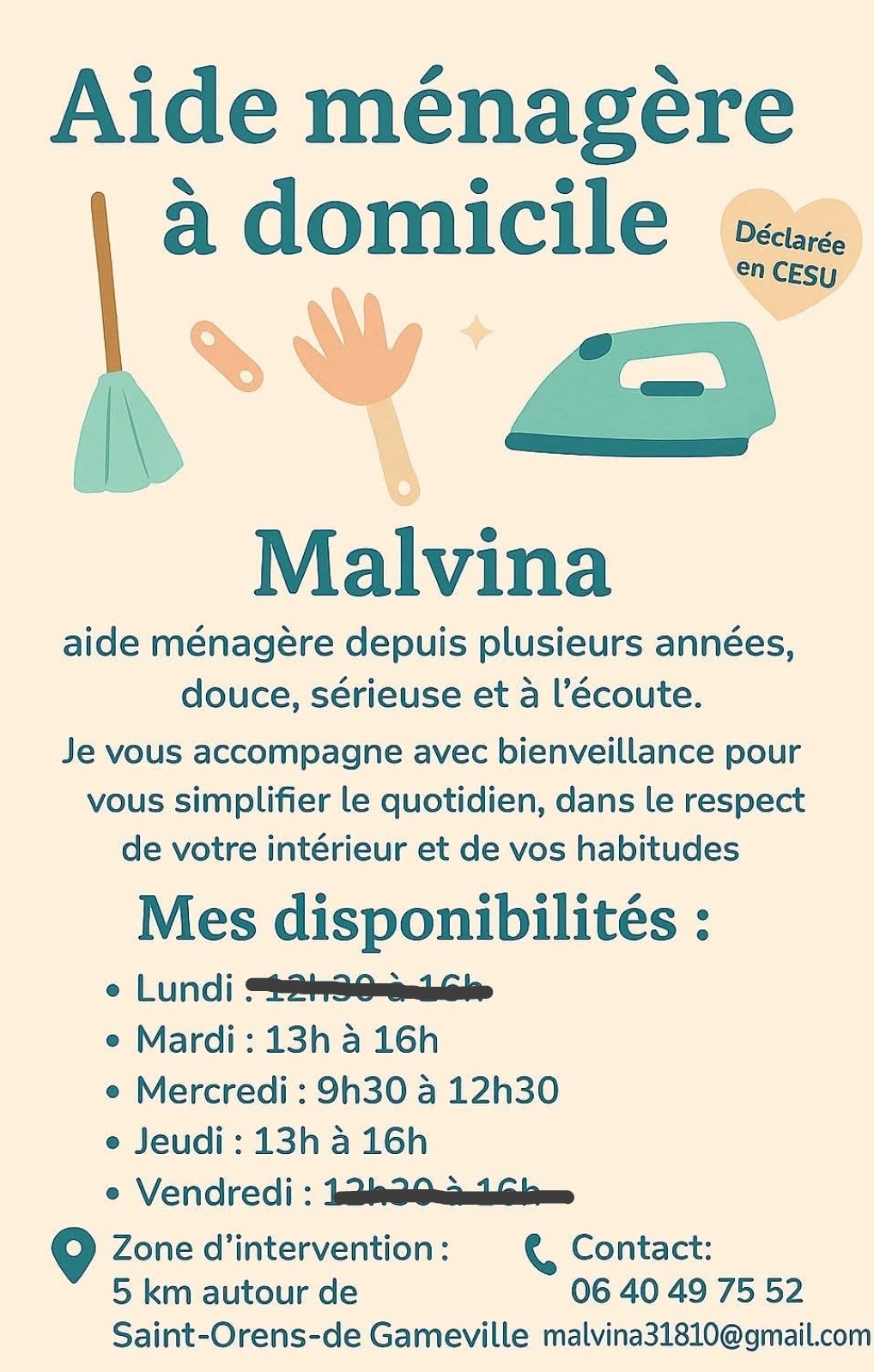 31650 / Aide ménagère