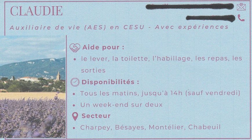 CHARPEY /AUXILIAIRE DE VIE (AES)