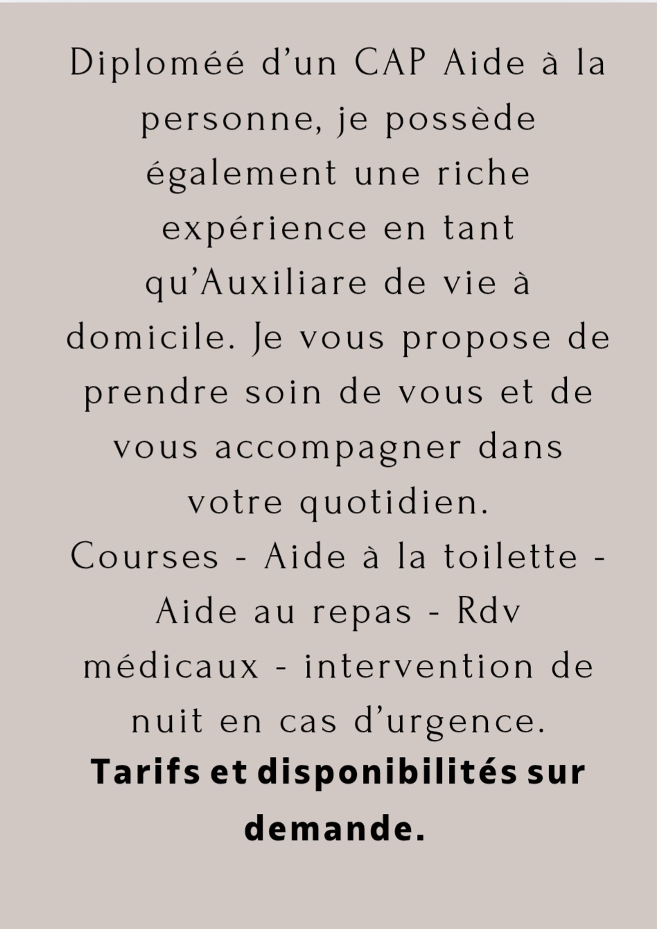 TONNAY CHARENTE /Aide à domicile