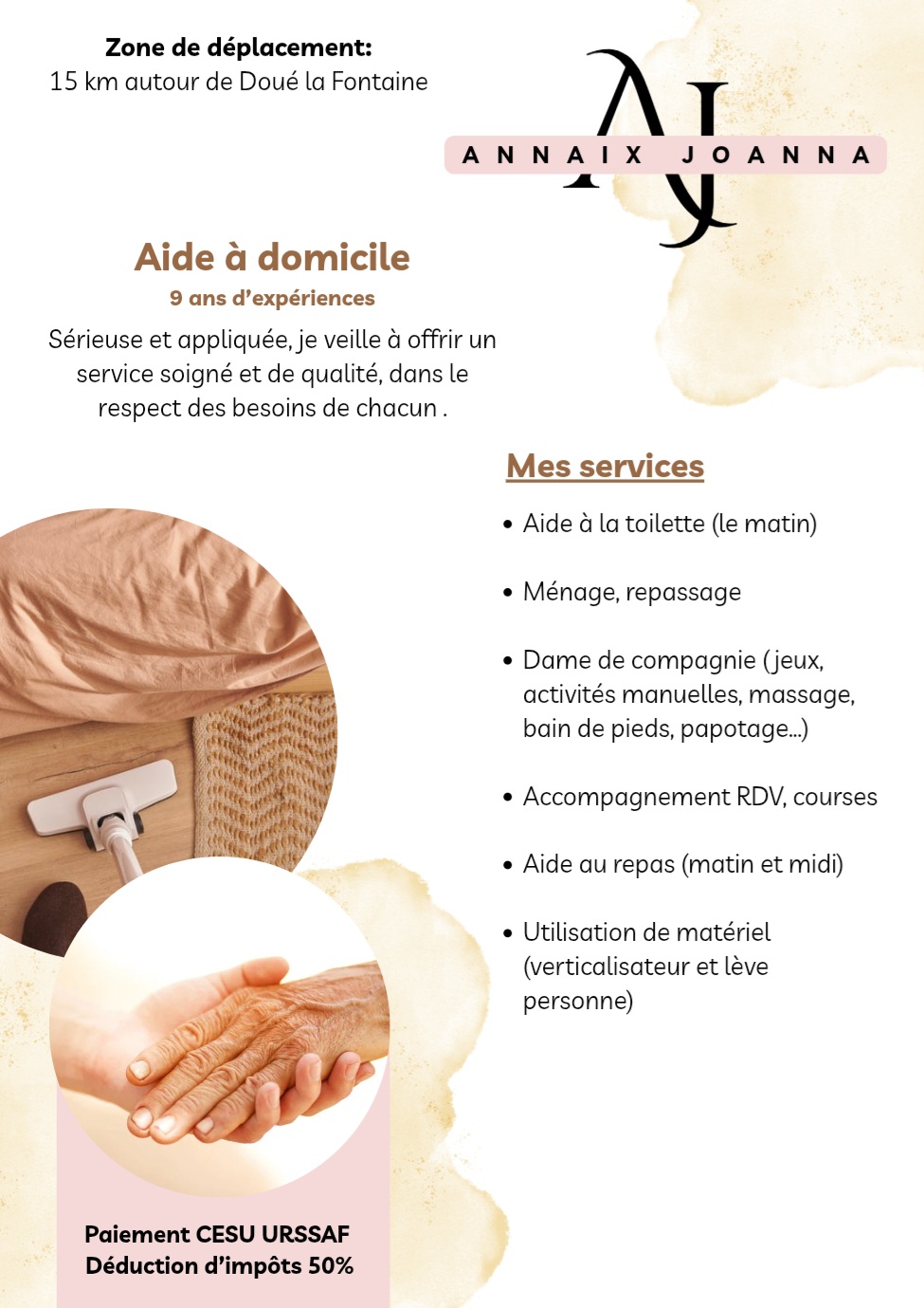 ST GEORGES SUR LAYON /Aide à domicile