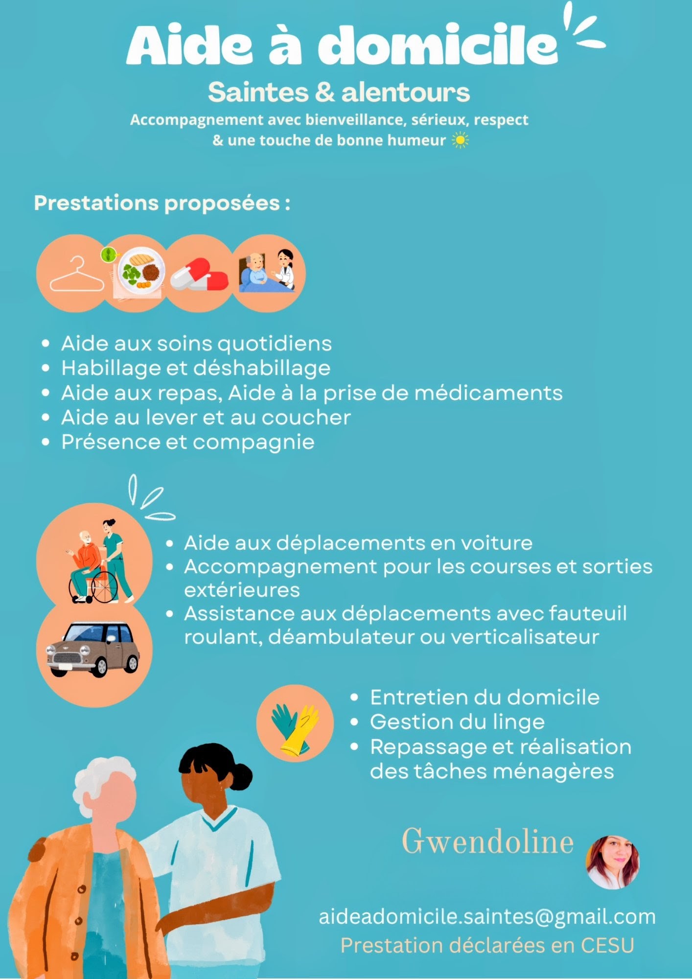 SAINTES /Aide aux repas