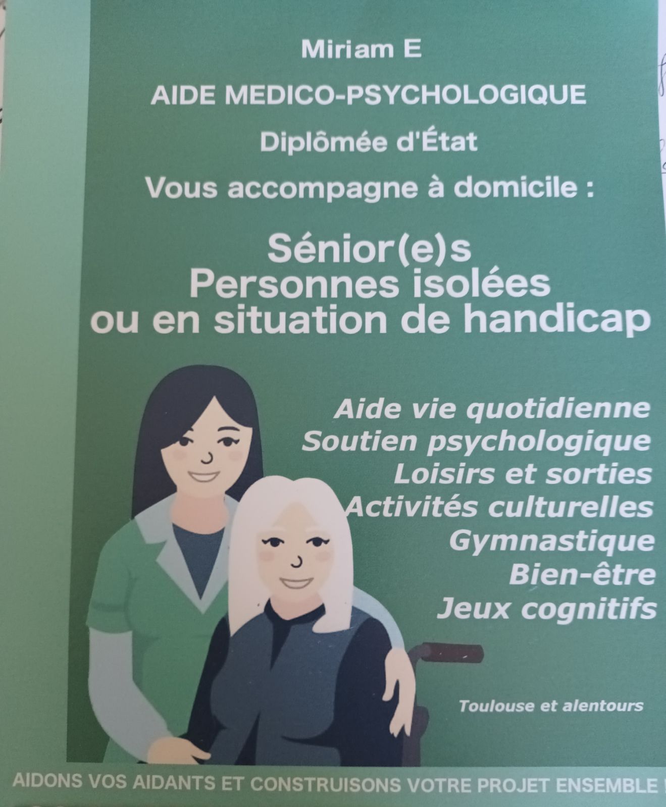 SAINT JEAN /Auxiliaire de vie diplômée aide soignante