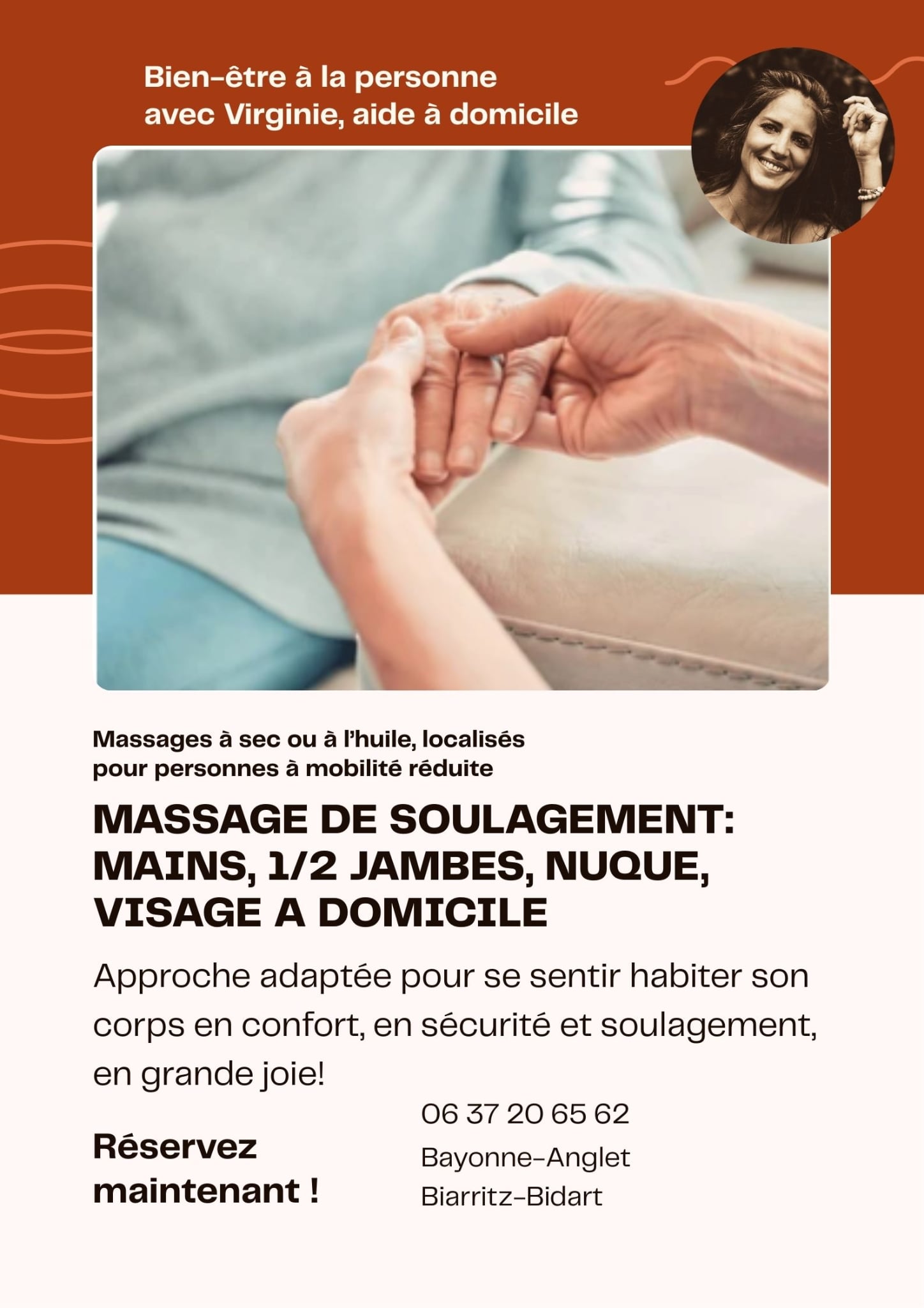 BIARRITZ / Virginie Dame de compagnie Aide, Joie, Stimulation