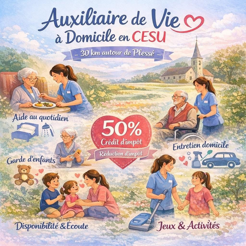 PLESSE / Auxiliaire de vie à domicile cesu