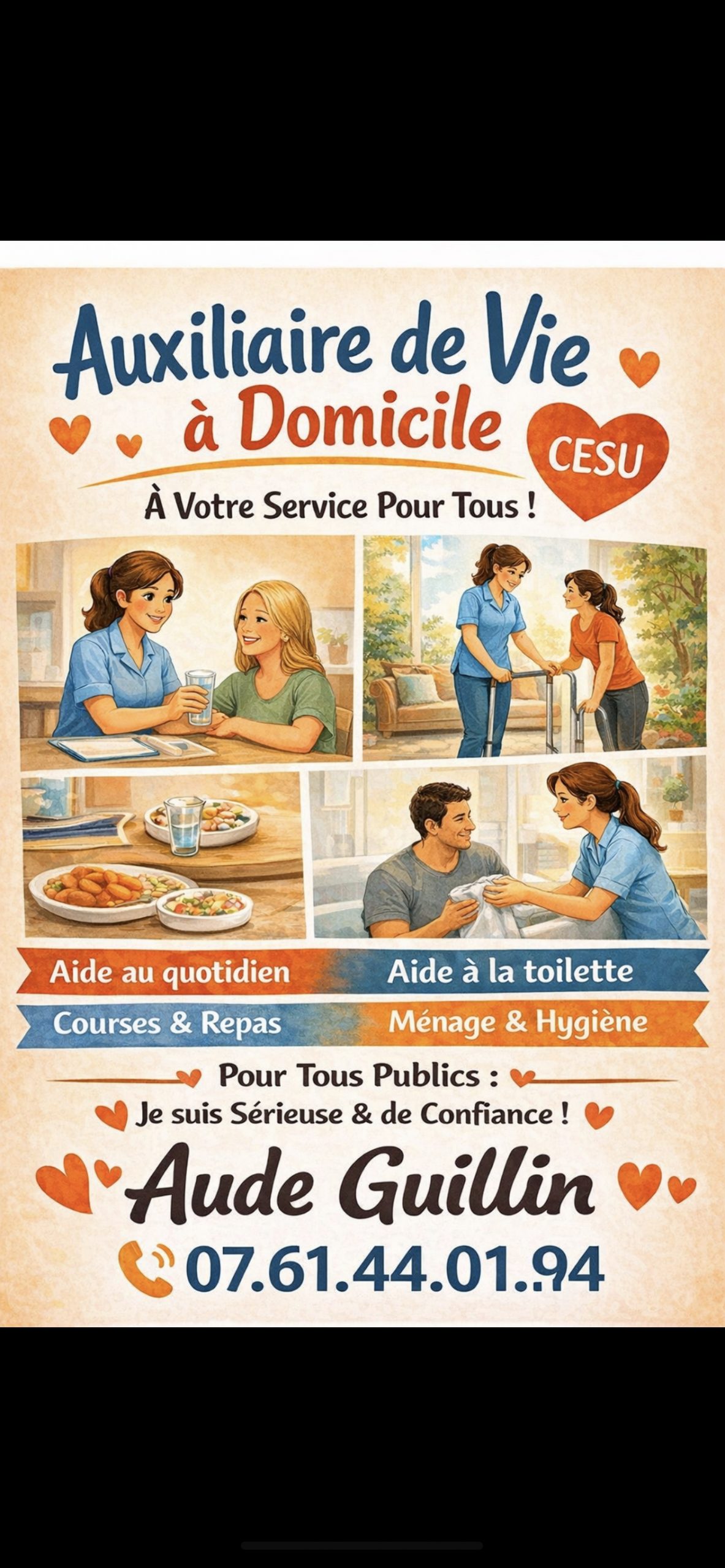 SAINT ANDRE DE CUBZAC / Auxiliaire de vie